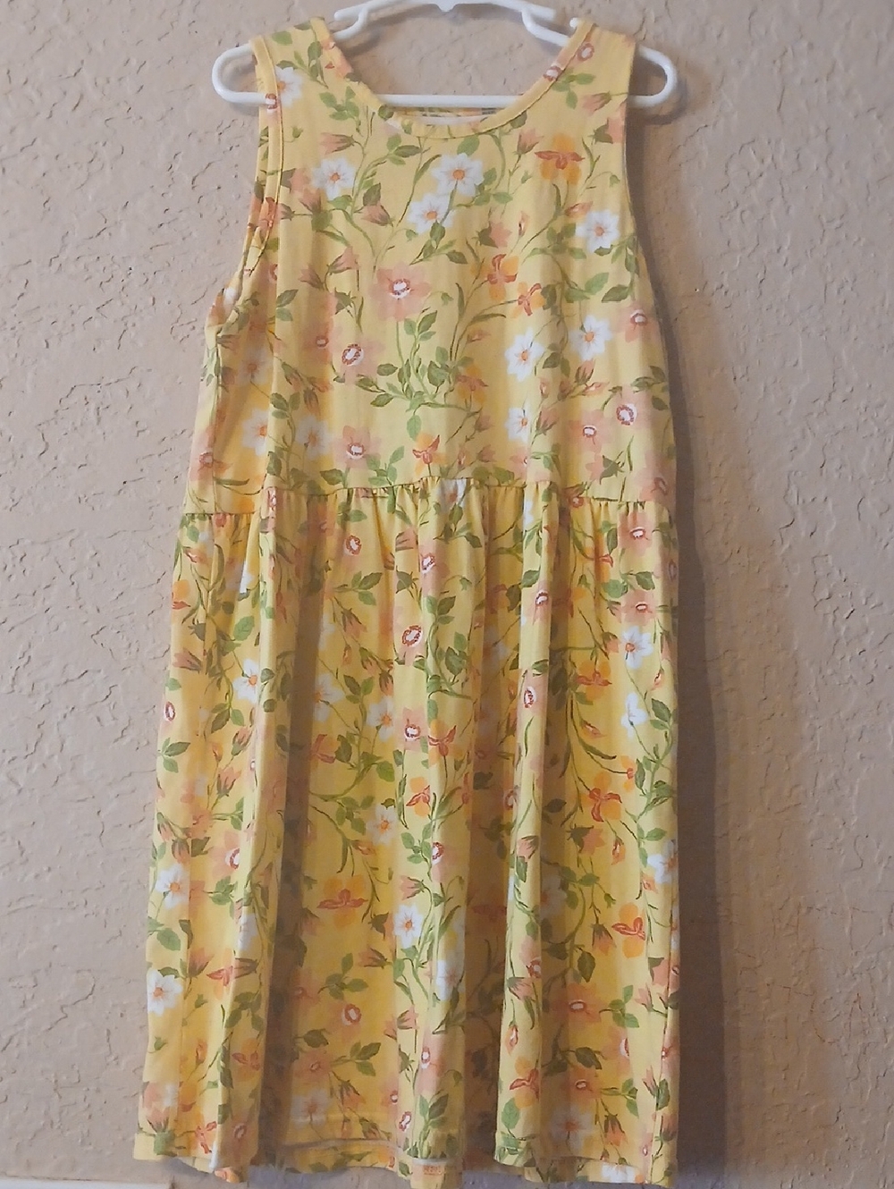 The Children's Place Girls Yellow Floral Sleeveless Dress Size 10/12
